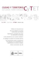 Portada de Ciudad y territorio, Estudios Territoriales. C y TET, nº 186 invierno 2015. Vol. XLVII
