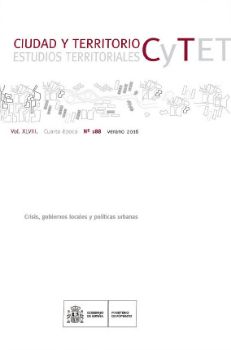 Portada de Ciudad y Territorio, Estudios Territoriales. C y TET, nº 188 verano 2016. Vol. XLVIII.
