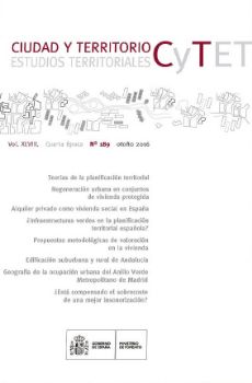 Portada de Ciudad y Territorio, Estudios Territoriales. C y TET, nº 189 otoño 2016. Vol. XLVIII.