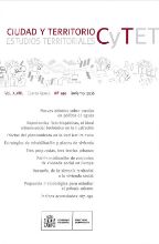 Portada de Ciudad y Territorio, Estudios Territoriales. C y TET, nº 190 invierno 2016. Vol. XLVIII.