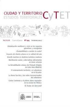 Portada de Ciudad y Territorio, Estudios Territoriales. C y TET, nº 194 invierno 2017. Vol XLIX