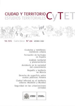 Portada de Ciudad y Territorio. Estudios Territoriales. CyTET Nº 172 verano 2012