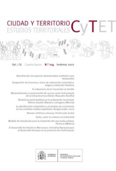 Portada de Revista Ciudad y Territorio, Estudios Territoriales. C y TET n.º 214, invierno 2022