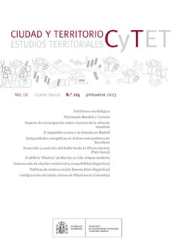 Portada de Revista Ciudad y Territorio, Estudios Territoriales. C y TET n.º 215, primavera 2023