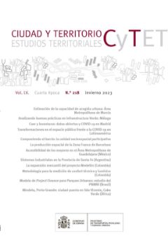 Portada de Revista Ciudad y Territorio, Estudios Territoriales. CyTET n.º 218, invierno 2023