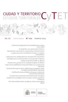 Portada de Revista Ciudad y Territorio, Estudios Territoriales. CyTET n.º 222, invierno 2024