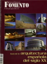 Portada de Revista del Ministerio de Fomento, Extra nº 509, julio-agosto 2002 .   GUÍA DE LA ARQUITECTURA ESPAÑOLA DEL SIGLO XX.