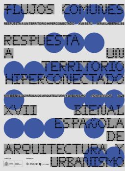 Portada de Flujos comunes. Respuesta a un territorio hiperconectado [XVII Bienal Española de Arquitectura y Urbanismo] - ES_ARQ. La Casa de la Arquitectura (Tríptico)
