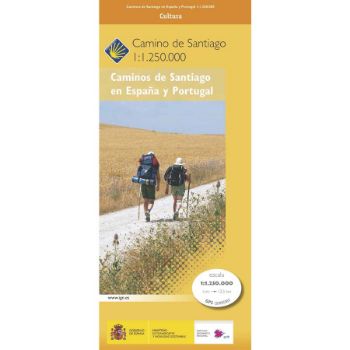 Portada de Caminos de Santiago en España y Portugal. Escala 1:1.250.000